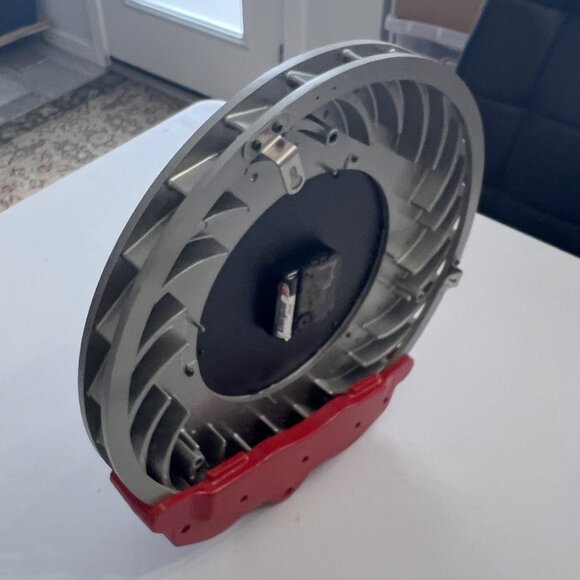 AutoArt Brand Racing Brake Slotted Disc Rotor & Red Caliper Shaped Clock! - Picture 9 of 14